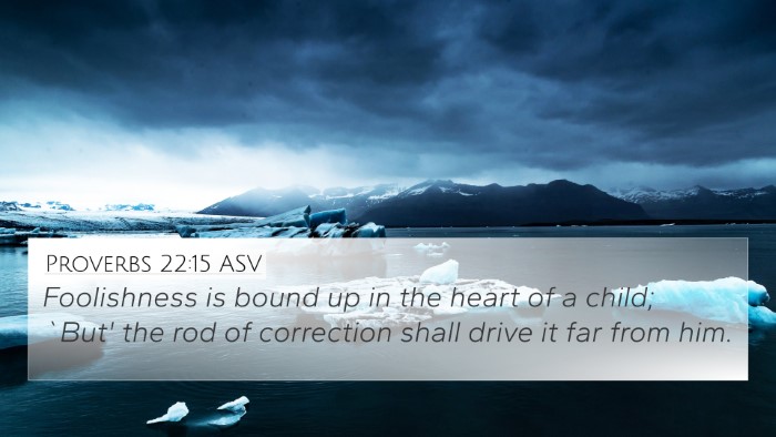 Proverbs 22:15 ASV Bible Verse Image