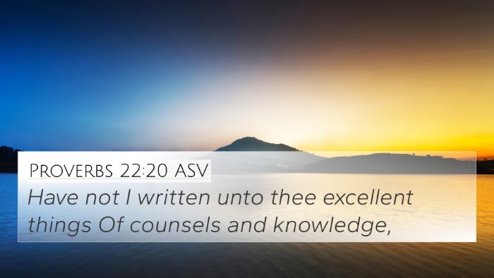 Proverbs 22:20 ASV Bible Verse Image