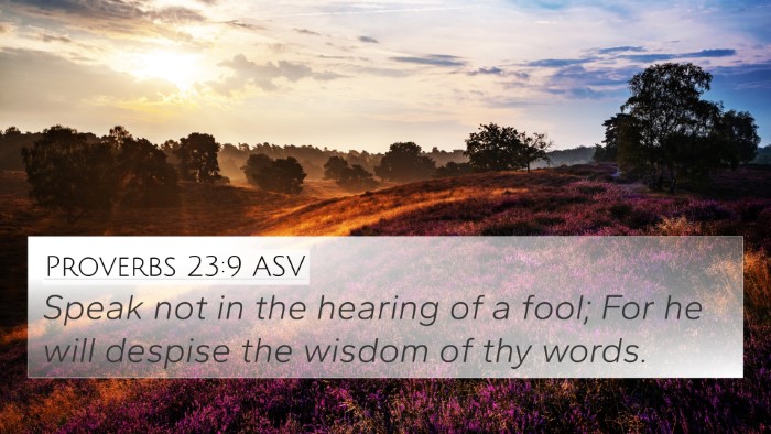 Proverbs 23:9 ASV 4K Wallpaper - Speak not in the hearing of a fool; For he will - 4K Wallpaper Bible Verse