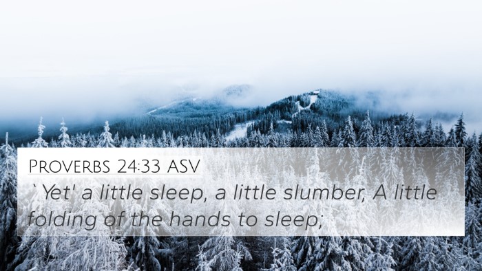 Proverbs 24:33 ASV Bible Verse Image