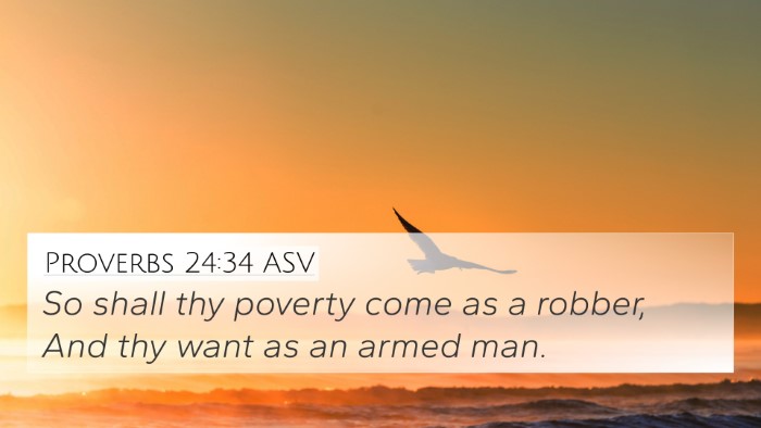 Proverbs 24:34 ASV Bible Verse Image