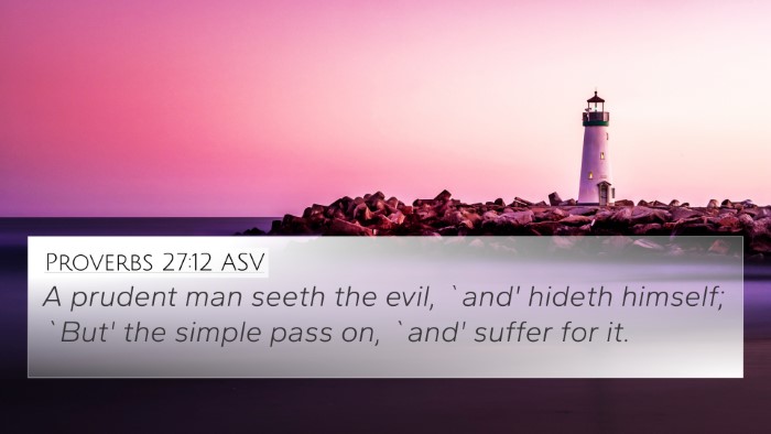 Proverbs 27:12 ASV 4K Wallpaper - A prudent man seeth the evil, `and' hideth - 4K Wallpaper Bible Verse