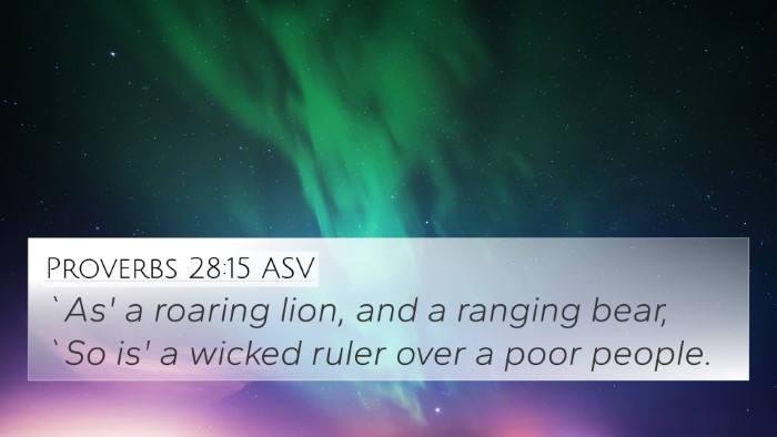 Proverbs 28:15 ASV Bible Verse Image