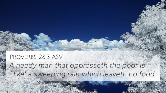 Proverbs 28:3 ASV 4K Wallpaper - A needy man that oppresseth the poor Is `like' a - 4K Wallpaper Bible Verse