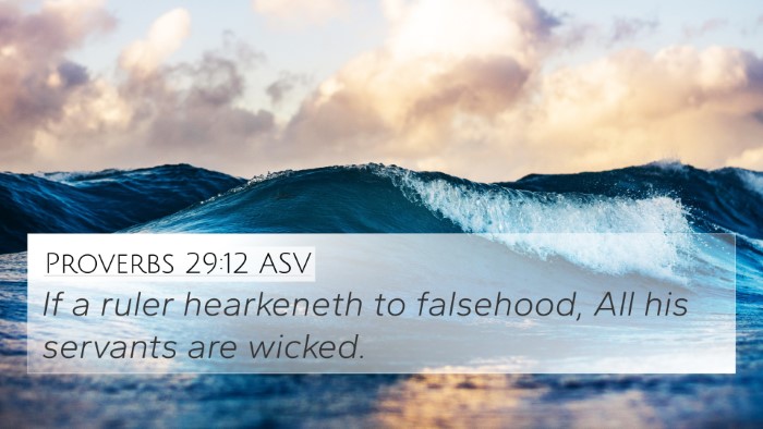 Proverbs 29:12 ASV Bible Verse Image