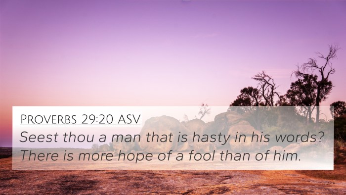 Proverbs 29:20 ASV Bible Verse Image