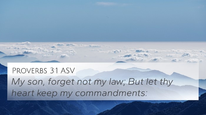 Proverbs 3:1 ASV Bible Verse Image
