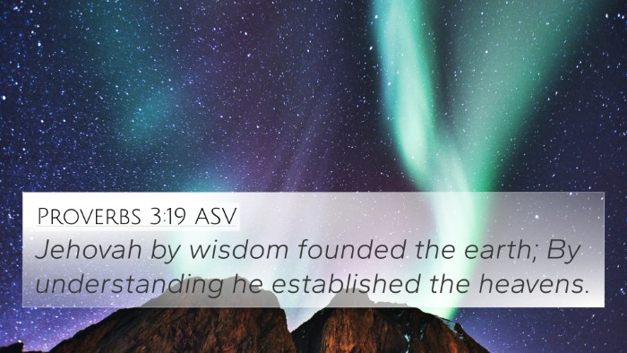 Proverbs 3:19 ASV Bible Verse Image