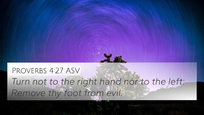 Proverbs 4:27 ASV Bible Verse Image