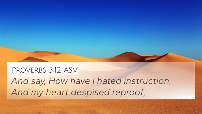 Proverbs 5:12 ASV Bible Verse Image