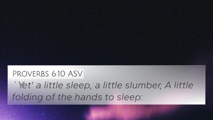 Proverbs 6:10 ASV Bible Verse Image