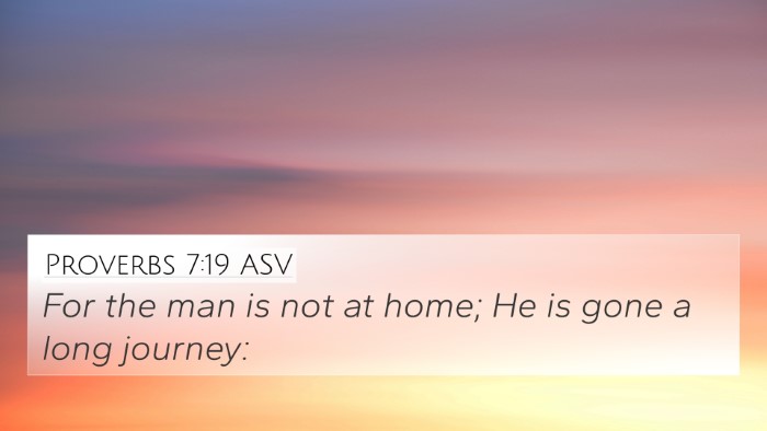 Proverbs 7:19 ASV Bible Verse Image