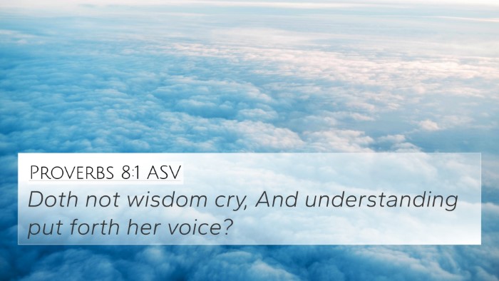 Proverbs 8:1 ASV 4K Wallpaper - Doth not wisdom cry, And understanding put forth - 4K Wallpaper Bible Verse