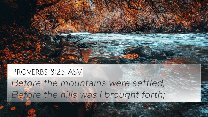 Proverbs 8:25 ASV Bible Verse Image