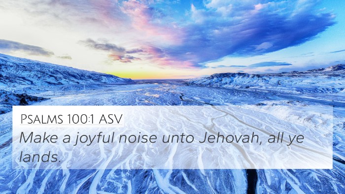 Psalms 100:1 ASV Bible Verse Image
