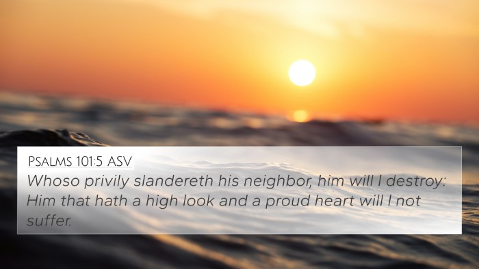Psalms 101:5 ASV Bible Verse Image