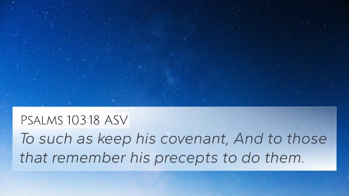 Psalms 103:18 ASV Bible Verse Image
