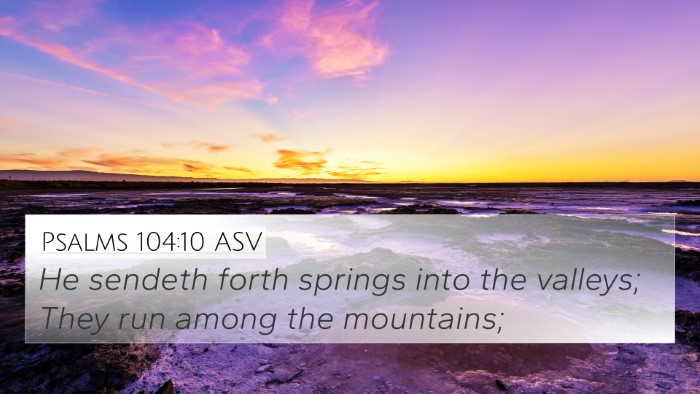 Psalms 104:10 ASV Bible Verse Image