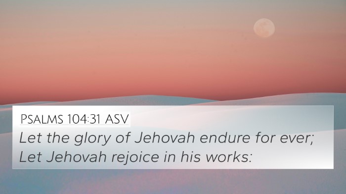 Psalms 104:31 ASV Bible Verse Image
