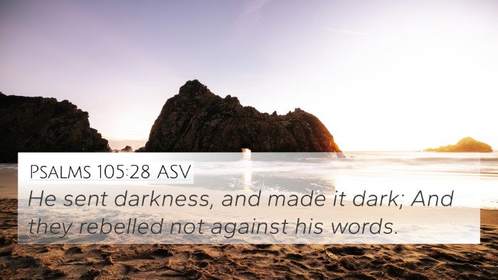 Psalms 105:28 ASV Bible Verse Image
