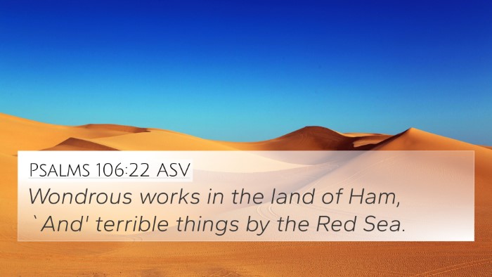 Psalms 106:22 ASV Bible Verse Image