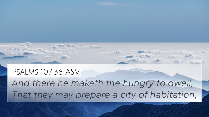 Psalms 107:36 ASV Bible Verse Image