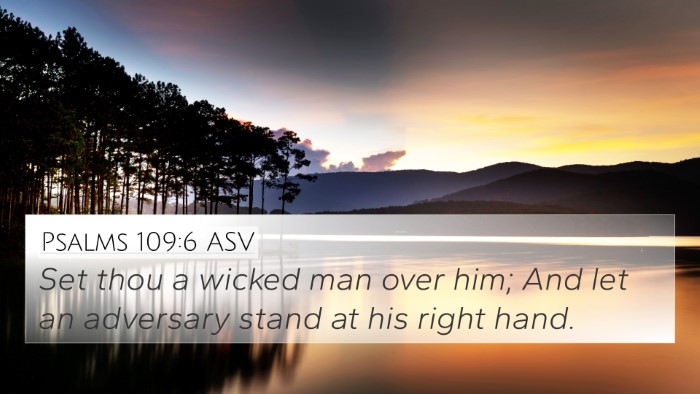 Psalms 109:6 ASV Bible Verse Image