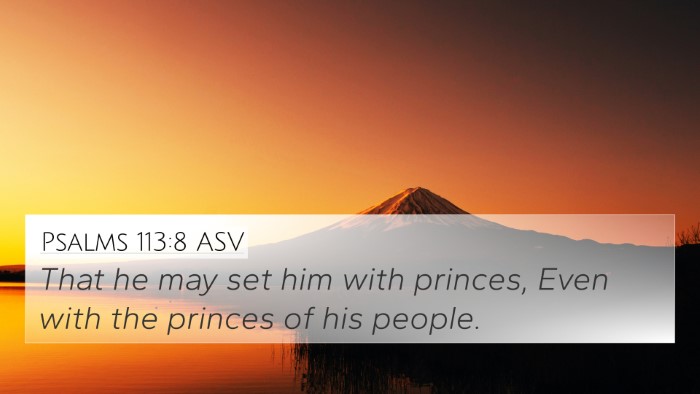 Psalms 113:8 ASV Bible Verse Image