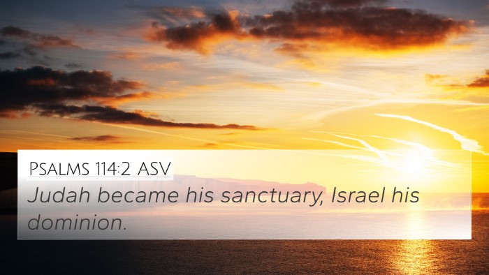 Psalms 114:2 ASV Bible Verse Image