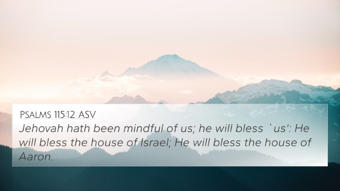 Psalms 115:12 ASV Bible Verse Image