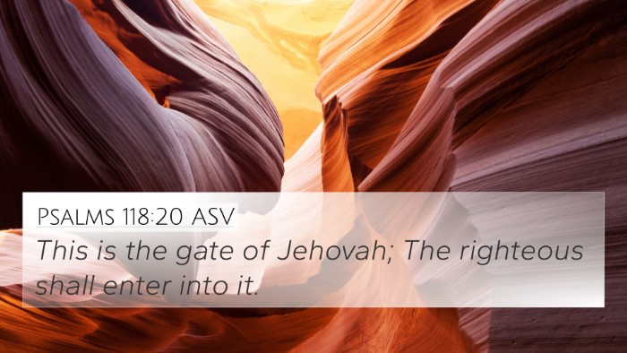 Psalms 118:20 ASV Bible Verse Image