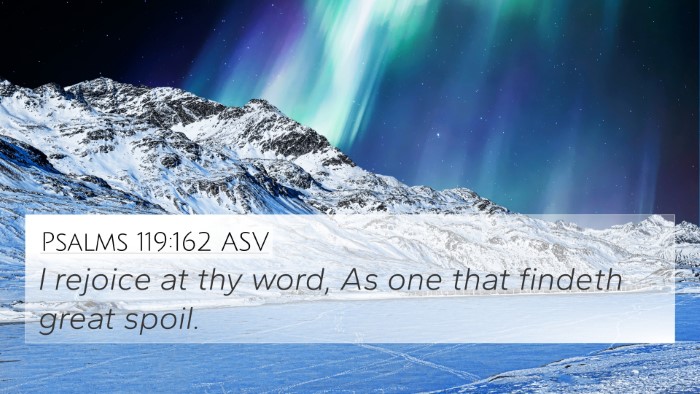 Psalms 119:162 ASV Bible Verse Image