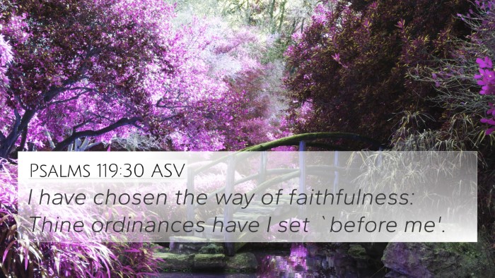 Psalms 119:30 ASV Bible Verse Image