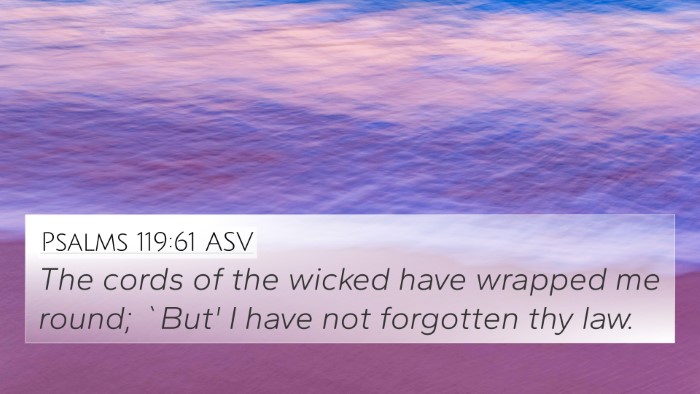 Psalms 119:61 ASV Bible Verse Image