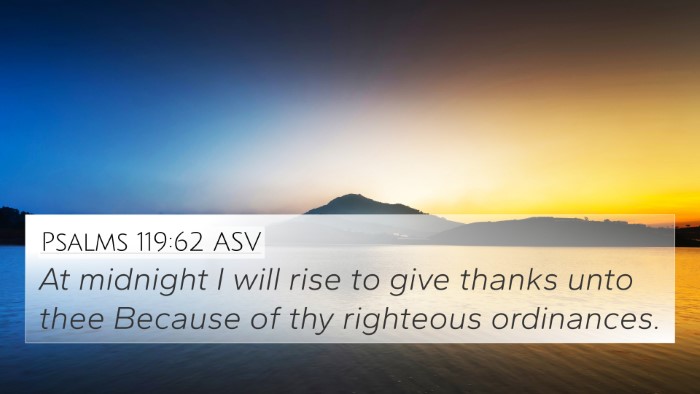 Psalms 119:62 ASV Bible Verse Image