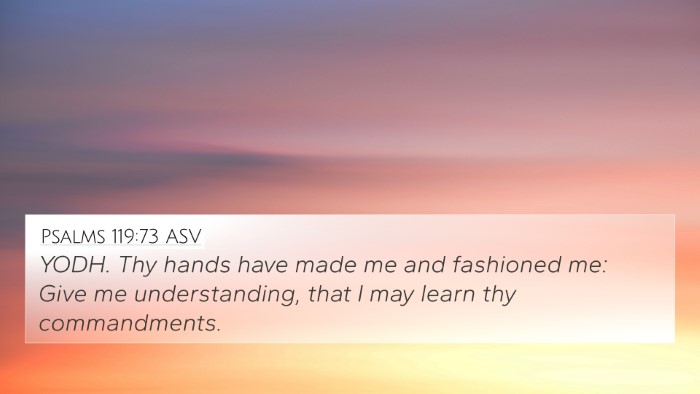 Psalms 119:73 ASV Bible Verse Image