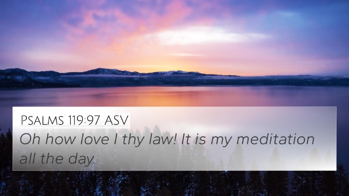 Psalms 119:97 ASV Bible Verse Image