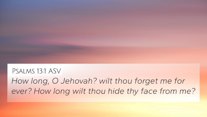 Psalms 13:1 ASV Bible Verse Image