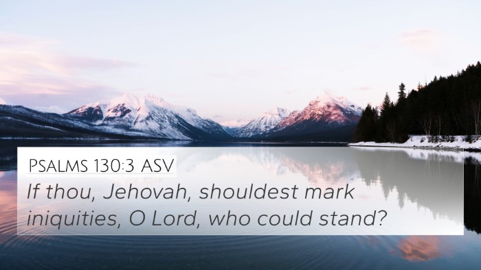 Psalms 130:3 ASV Bible Verse Image
