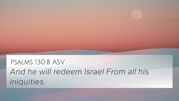 Psalms 130:8 ASV Bible Verse Image