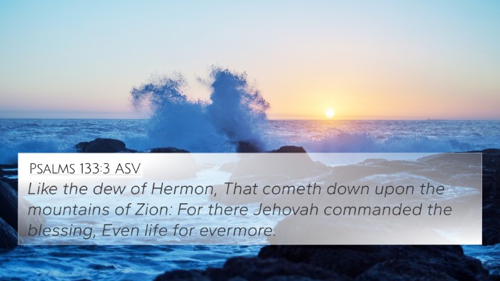 Psalms 133:3 ASV Bible Verse Image