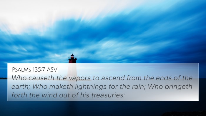 Psalms 135:7 ASV Bible Verse Image