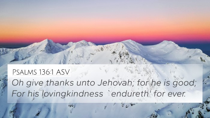Psalms 136:1 ASV Bible Verse Image