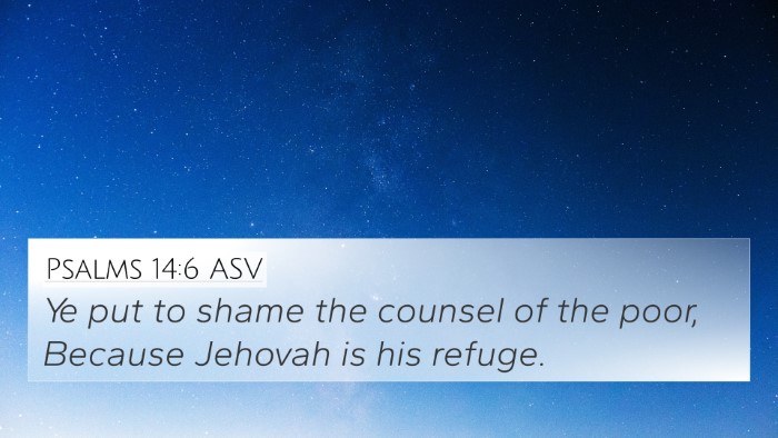 Psalms 14:6 ASV Bible Verse Image