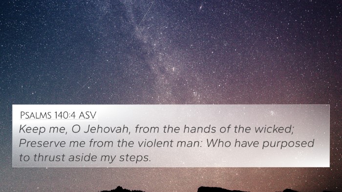 Psalms 140:4 ASV Bible Verse Image