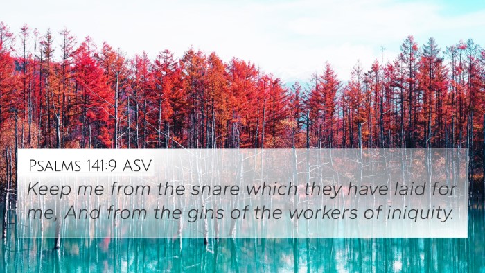 Psalms 141:9 ASV Bible Verse Image