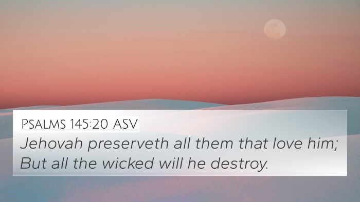 Psalms 145:20 ASV Bible Verse Image