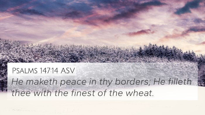 Psalms 147:14 ASV Bible Verse Image