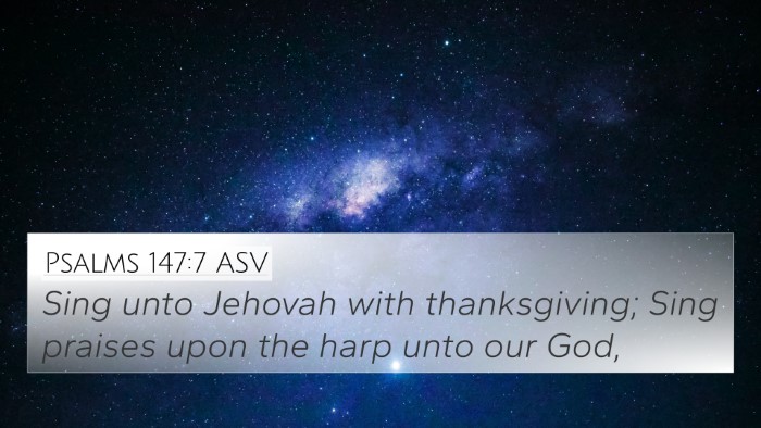 Psalms 147:7 ASV Bible Verse Image