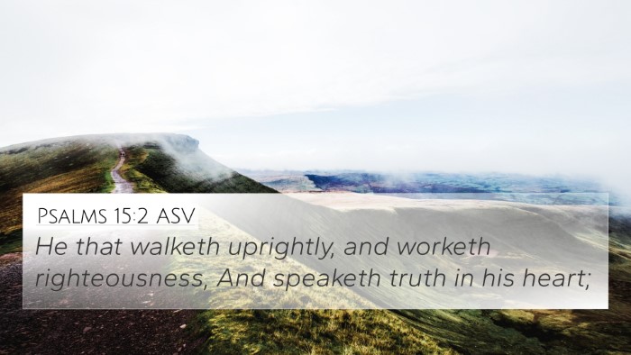 Psalms 15:2 ASV Bible Verse Image